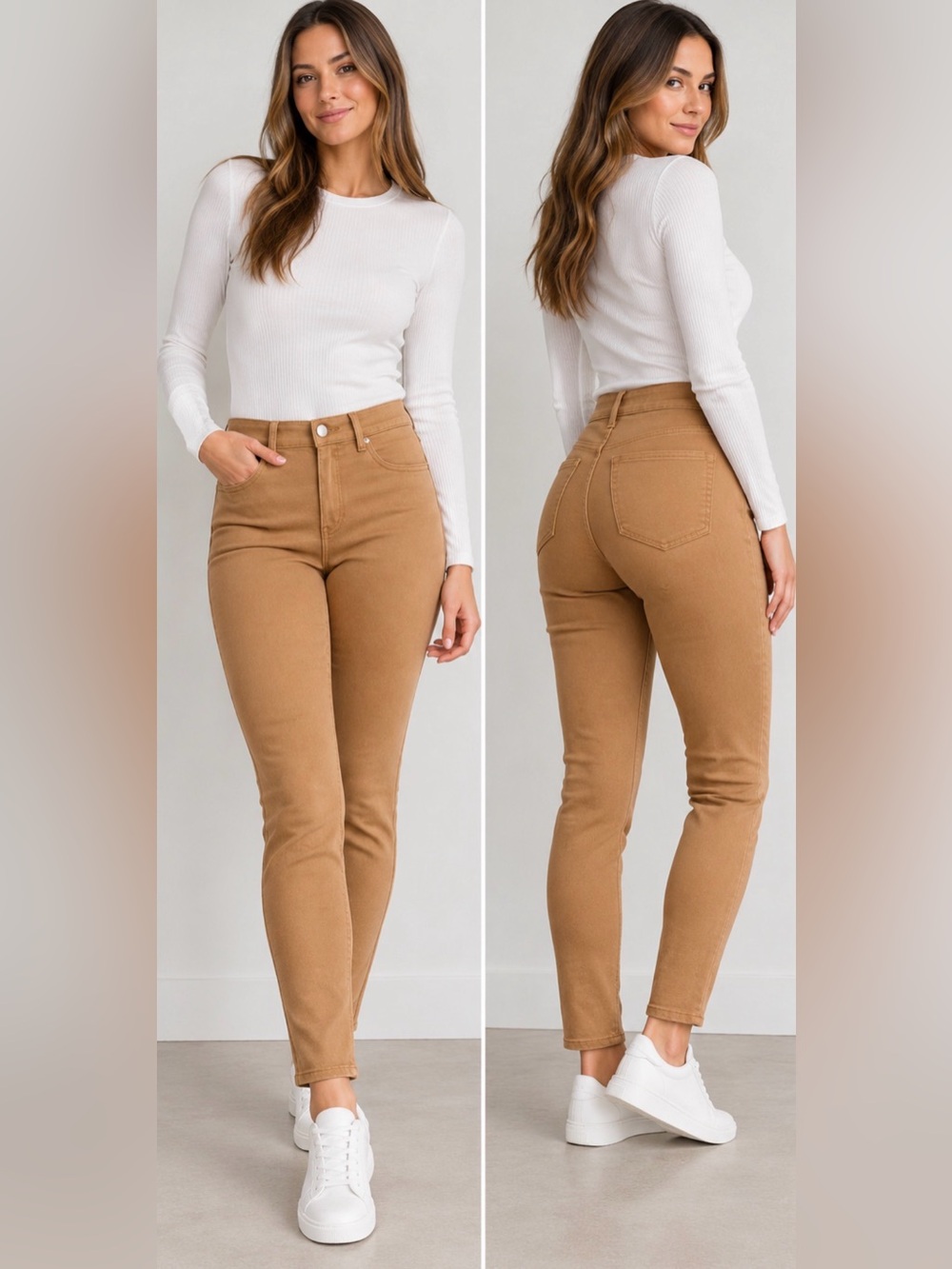 🌺2 for 50$🌺 
Uniqlo HEATTECH Extra Stretch Leggings Pants Beige XS High Rise Ski
